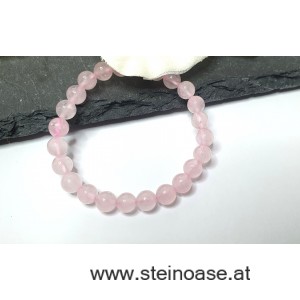 Kinder Armband Rosenquarz 6mm